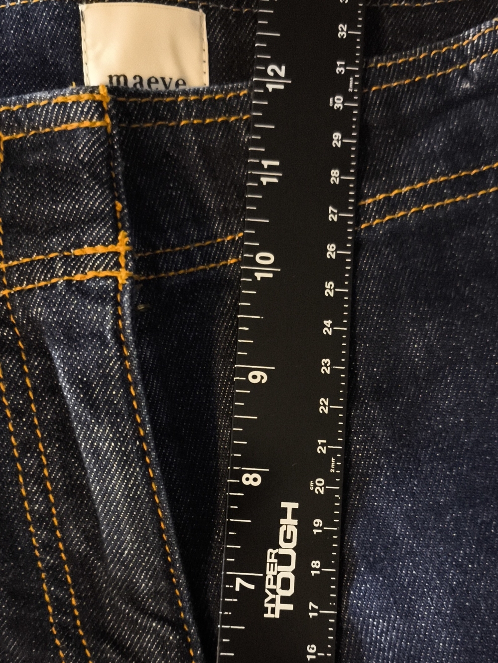 Maeve Anthropologie Colette Wide Leg Crop Jeans Scallop Trim Dark Wash 29 - Picture 9 of 9